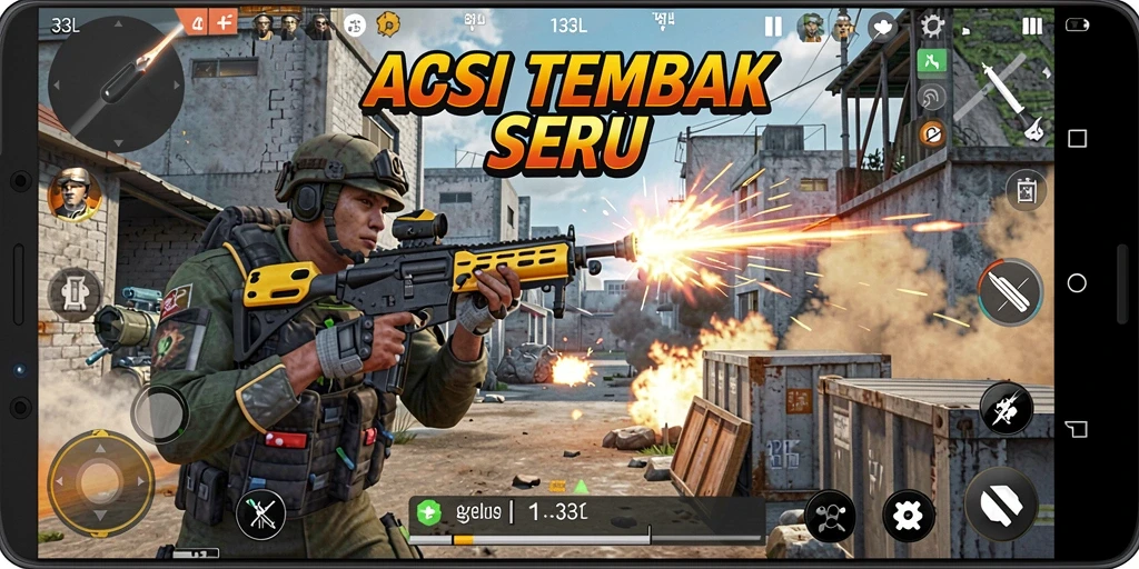 Tampilan aksi menegangkan dalam permainan TPS 33L.