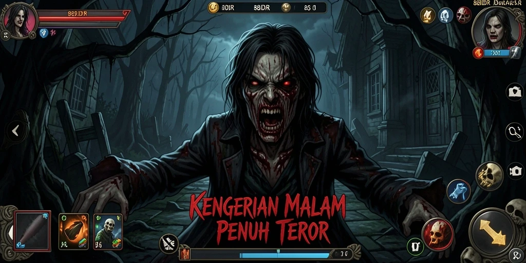 Screenshot gameplay 88IDR menampilkan suasana mencekam yang mendebarkan.