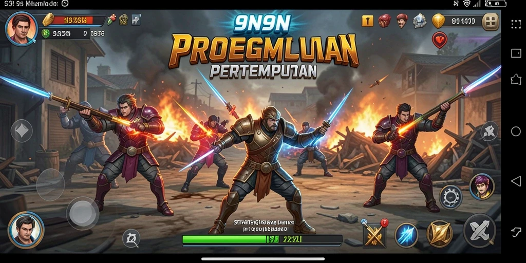 Tampilan seru pertempuran taktis dalam 9N9N.