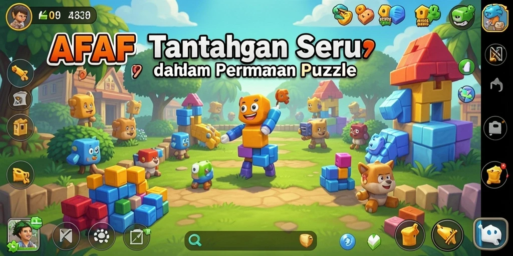 Screenshot AFAF menampilkan gameplay puzzle yang menantang dan menarik.