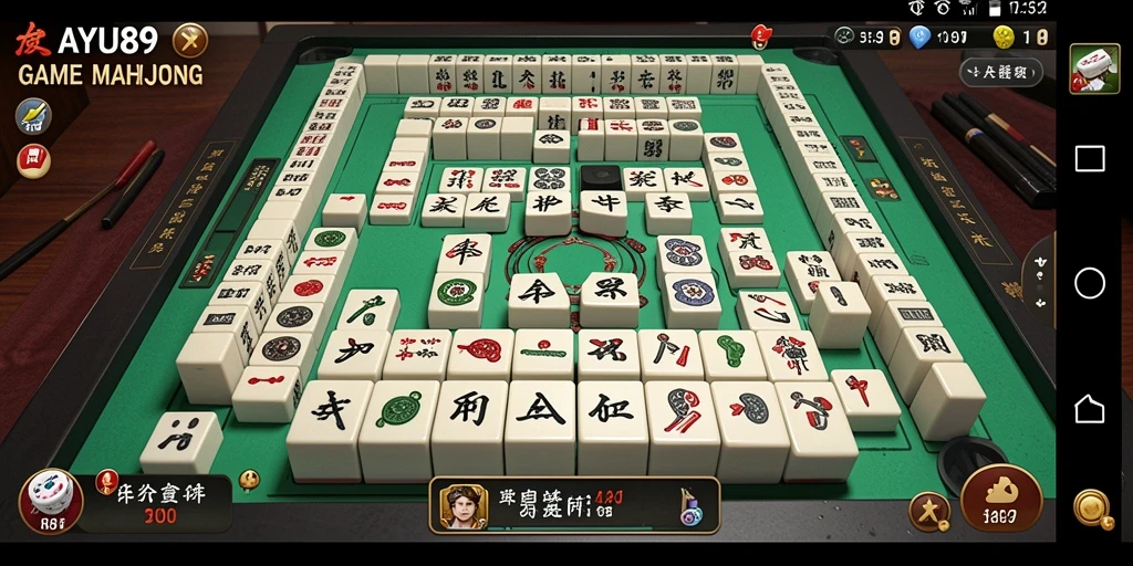 Tampilan gameplay seru AYU89 dengan tantangan Mahjong.
