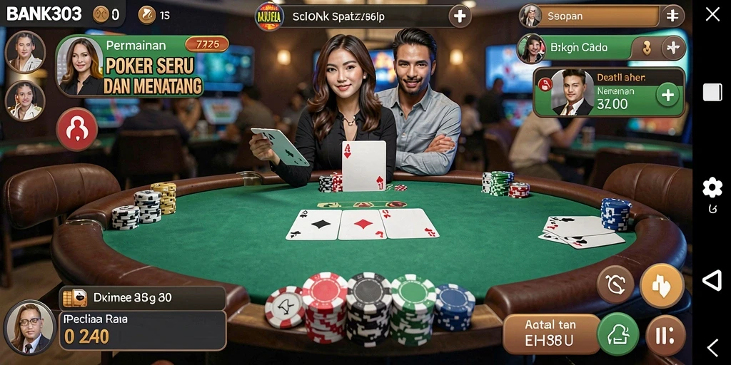 Tangkapan layar BANK303 menampilkan aksi seru permainan Poker.