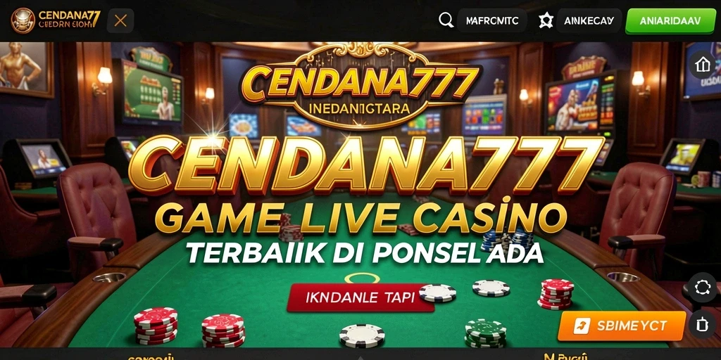 Tampilan gameplay CENDANA777 dengan dealer langsung dan suasana kasino yang autentik.