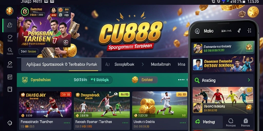 Tampilan menarik dari aplikasi CU888 dengan fitur taruhan olahraga.
