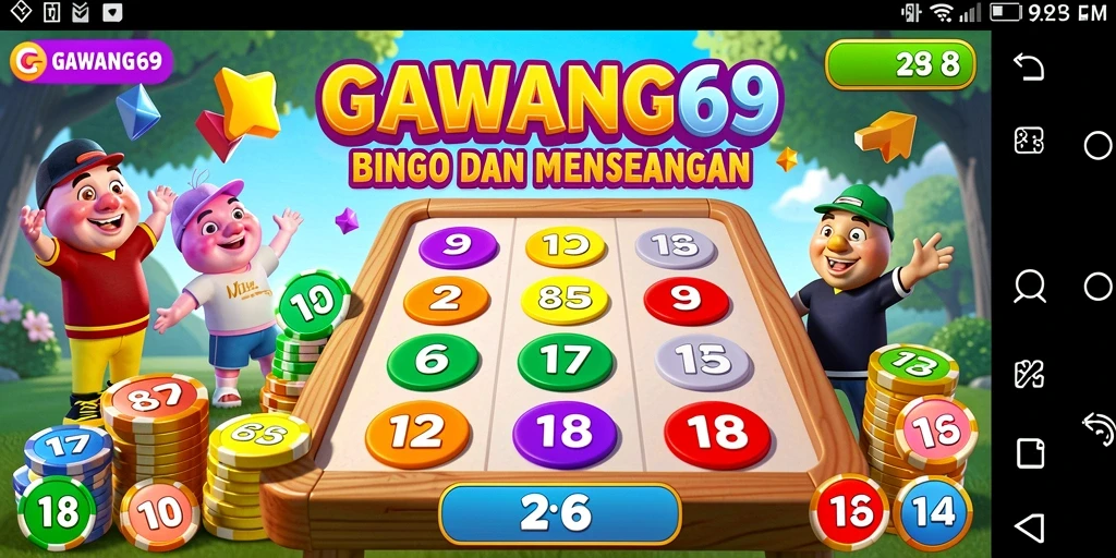Tampilan gameplay GAWANG69 yang menampilkan keseruan bermain Bingo.