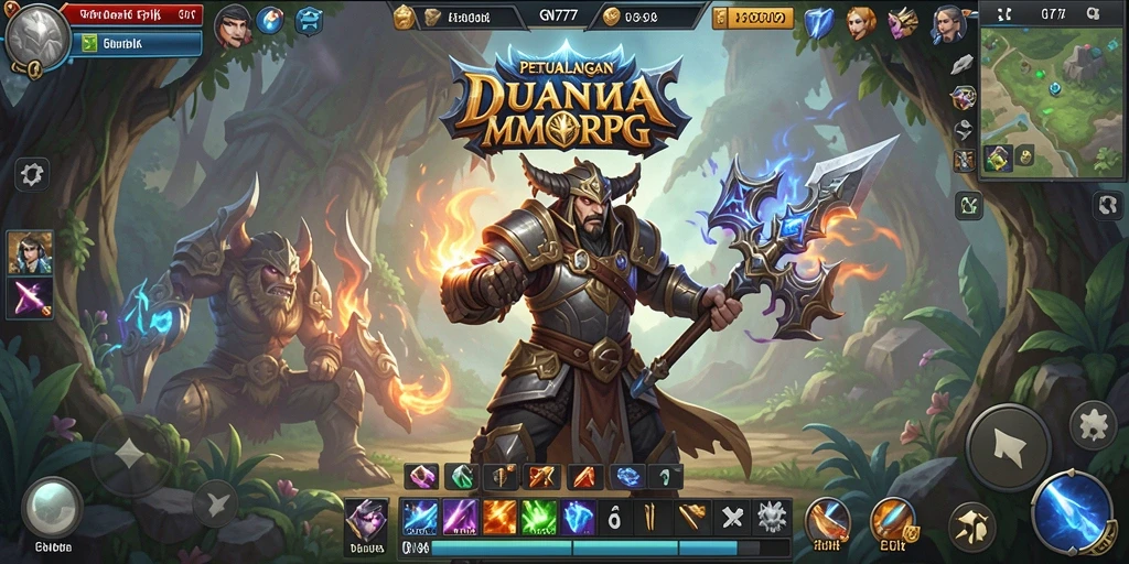 Tampilan gameplay epik di dunia GN777 yang luas.