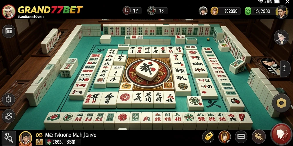 Tampilan menarik gameplay Mahjong dalam GRAND77BET.