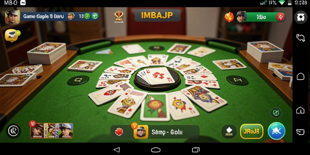 Tampilan gameplay seru IMBAJP untuk permainan Gaple.