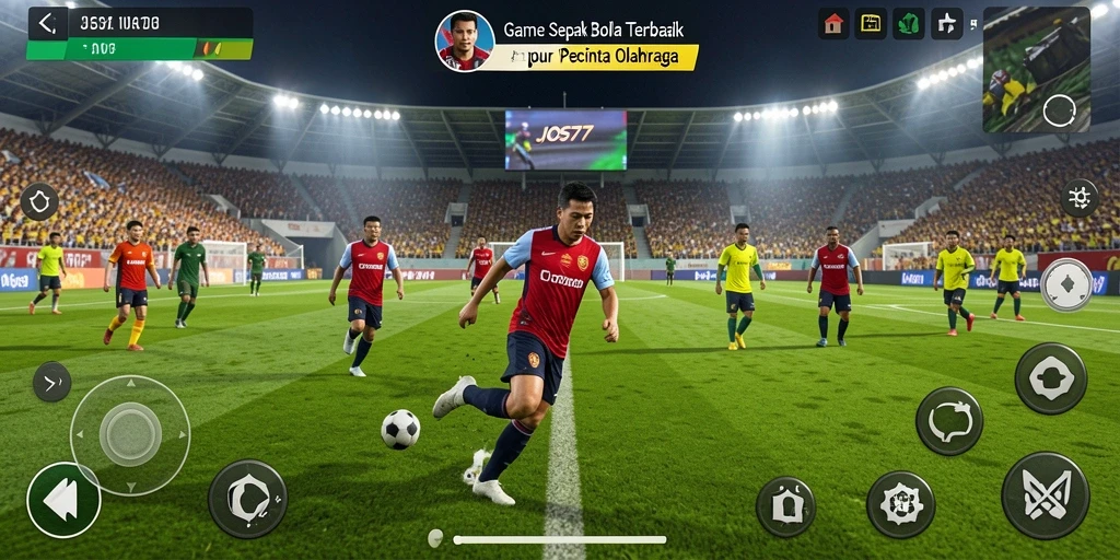 Tampilan menarik dari pertandingan sepak bola di JOS77.
