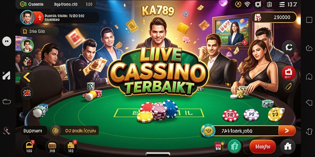 Tampilan game Live Casino yang mendebarkan dan interaktif.