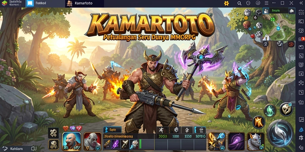Screenshot utama KAMARTOTO menampilkan aksi seru dalam gameplay MMORPG.