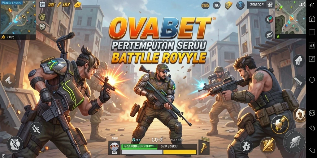 Screenshot yang menunjukkan aksi seru di medan perang OVABET.