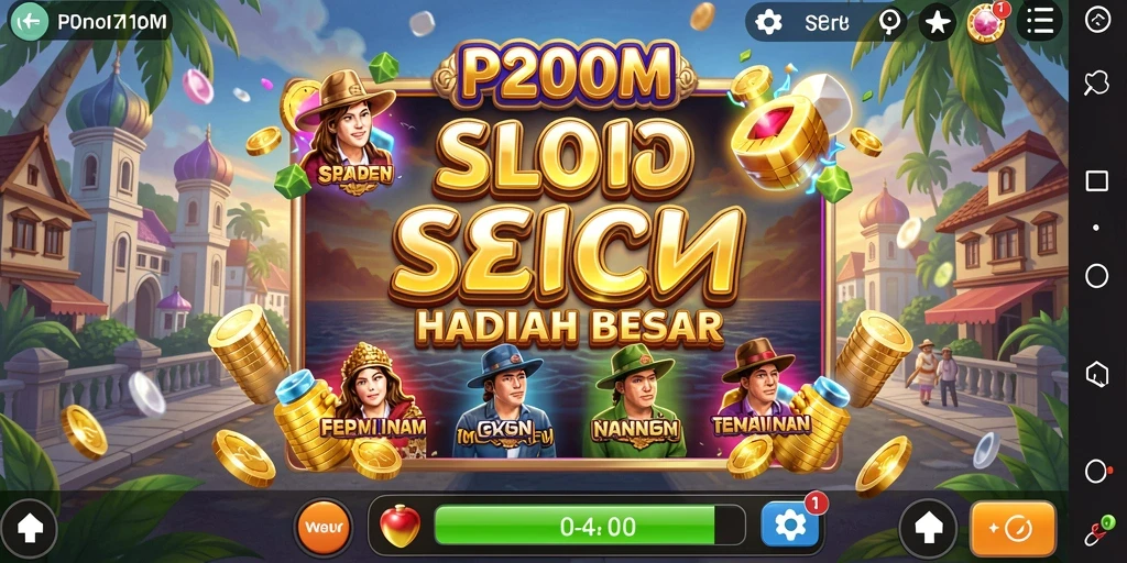 Tampilan gameplay slot P200M yang mendebarkan dan penuh warna.