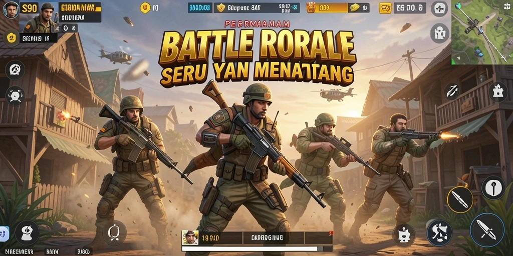 Tangkapan layar S80 menampilkan aksi intens dalam pertarungan Battle Royale.