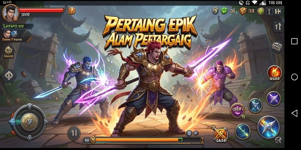 Screenshot utama SAYAP33 menunjukkan pertempuran seru di arena Battle Royale.