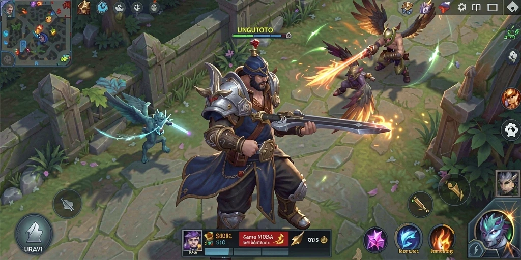 Tampilan seru gameplay UNGUTOTO dalam pertempuran tim