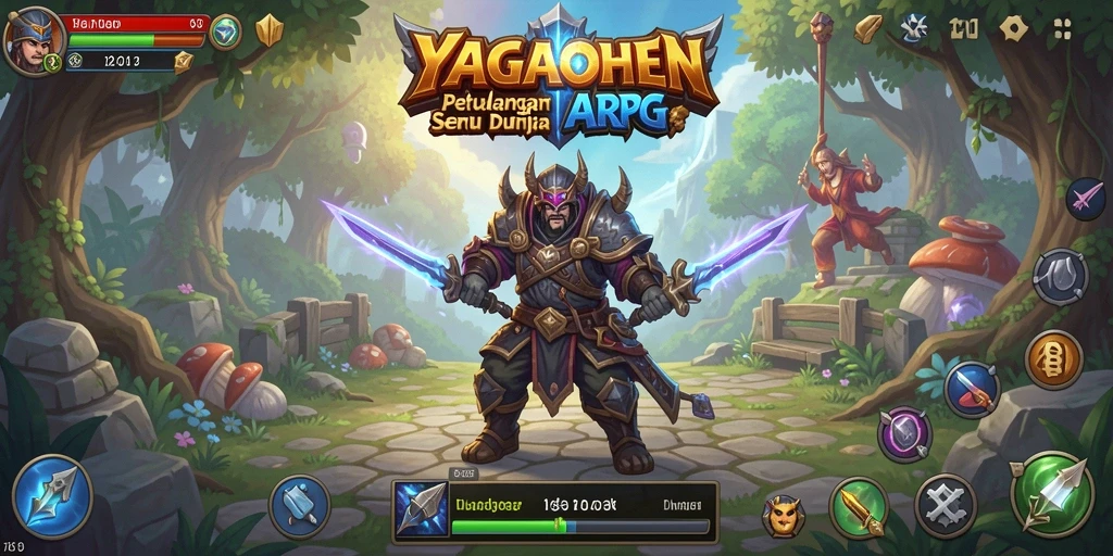 Screenshot gameplay YAGAOHEN dengan aksi pertarungan seru