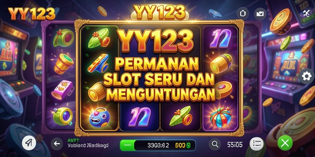 Tampilan gameplay <strong>YY123</strong> dengan simbol-simbol slot yang memukau.